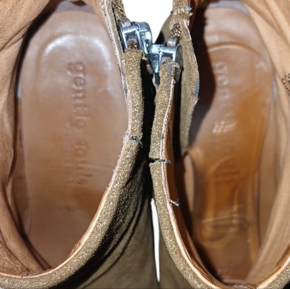 Gentle Souls Brown Suede Ankle Boots Women's Brown Booties size 7 - Picture 8 of 12